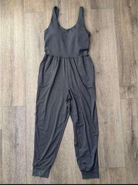 OFFLINE By Aerie The Hugger Easy Jogger Jumpsuit Grey Womens Medium